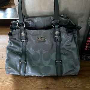 Silver coach bag